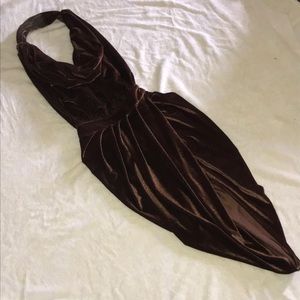 Brown Velvet Dress